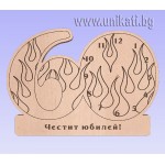 Стенен часовник с цифра 60 масив 55х40 Стенен часовник с цифра 60 масив 55х40